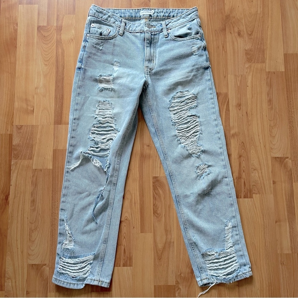 Avec Les Filles Ripped Light Blue Jeans Size 26